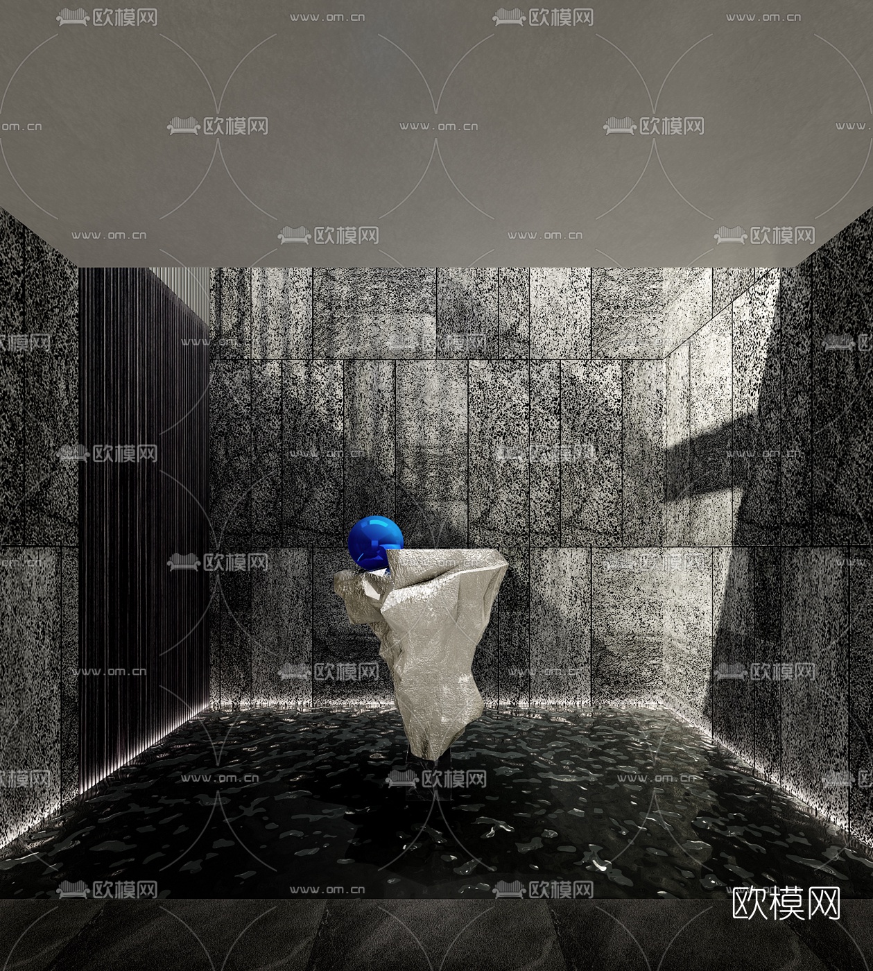 现代抽象雕塑3d模型