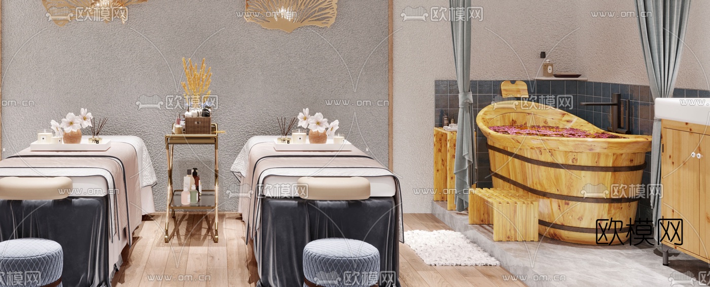 现代SPA美容护理室3d模型