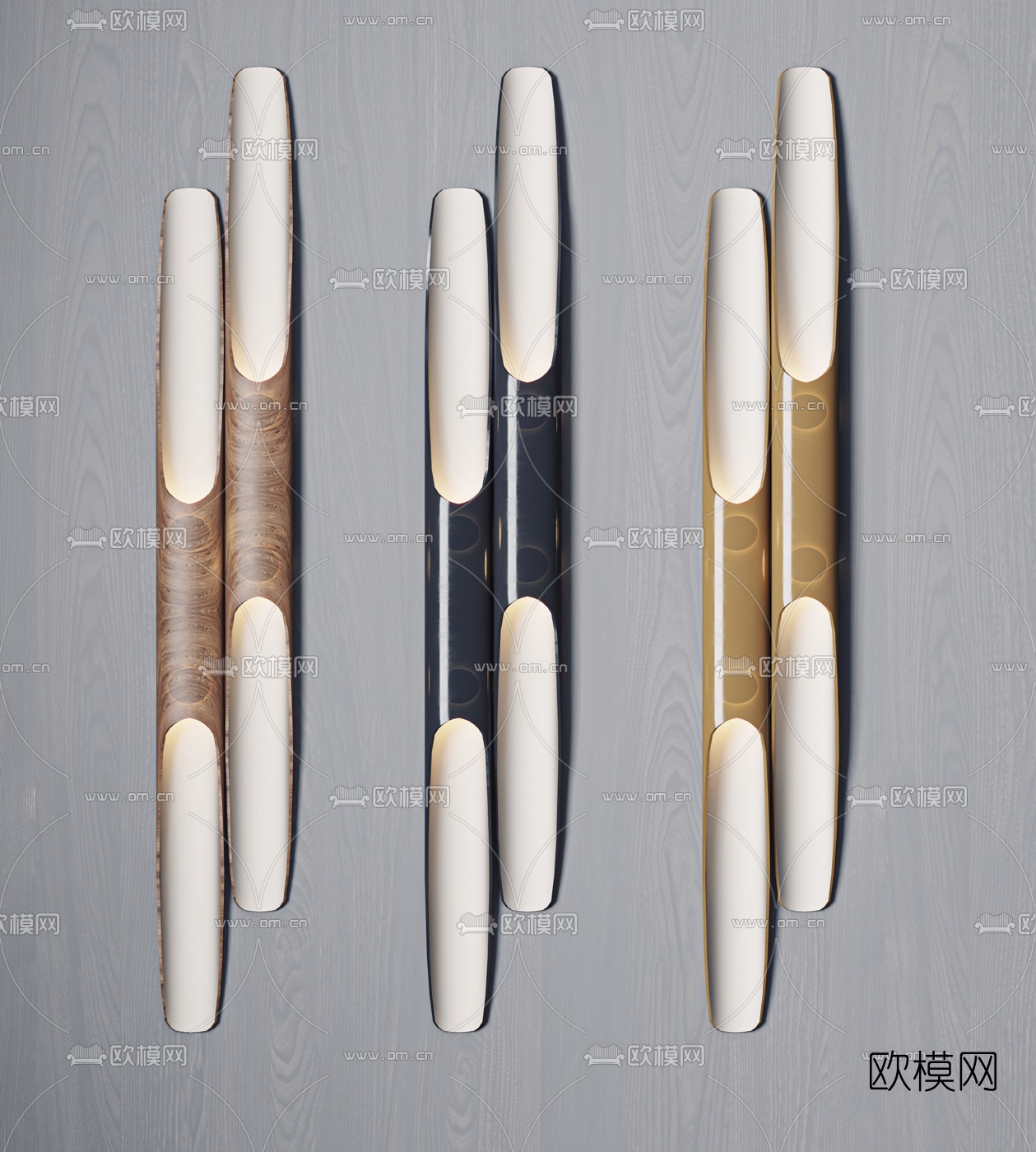 现代简易壁灯3d模型