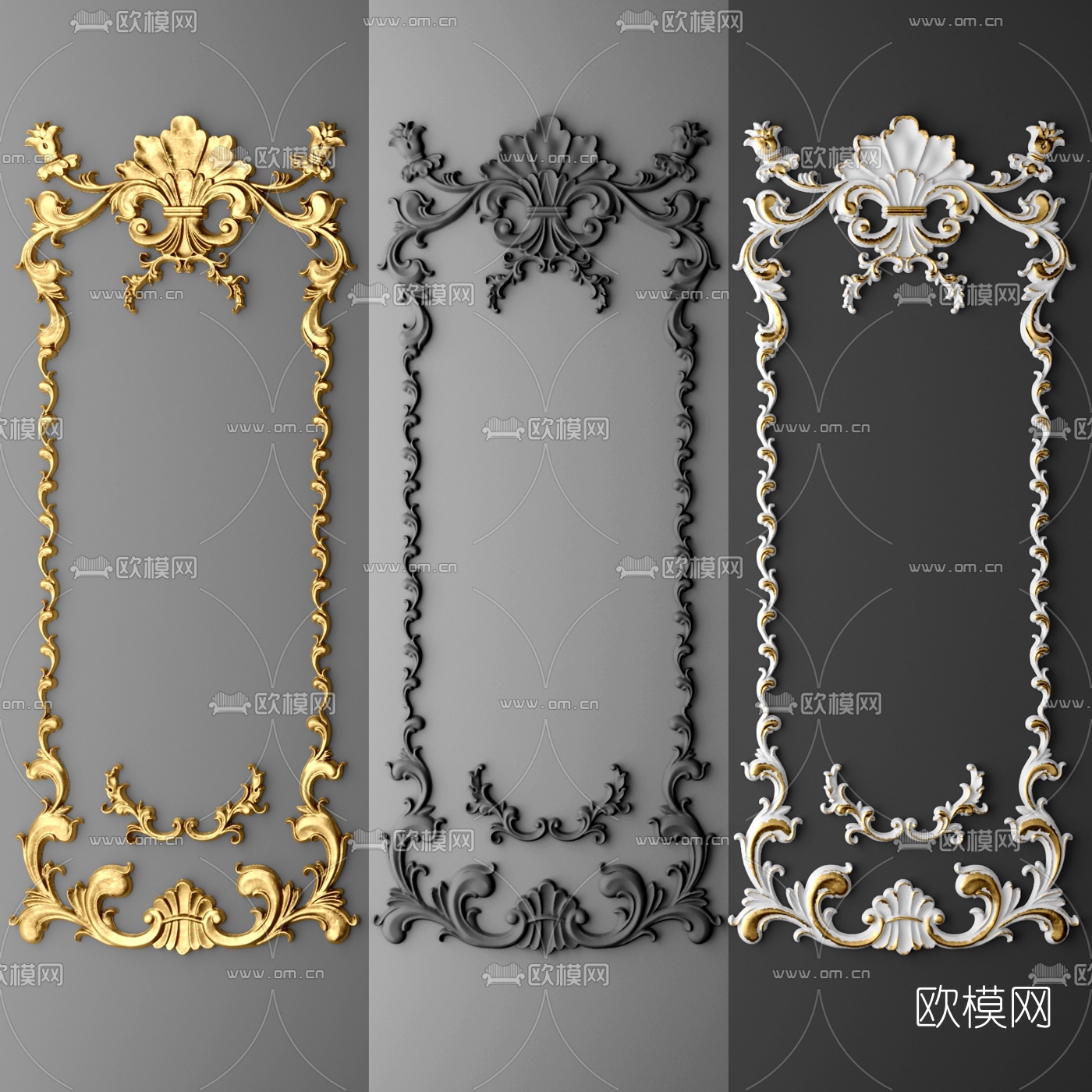 欧式雕花线条3d模型