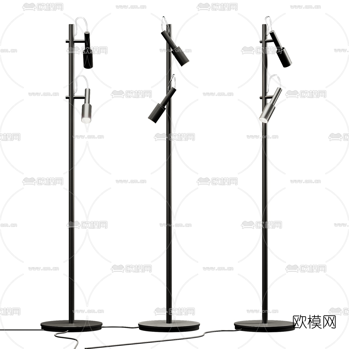 现代极简落地灯3d模型