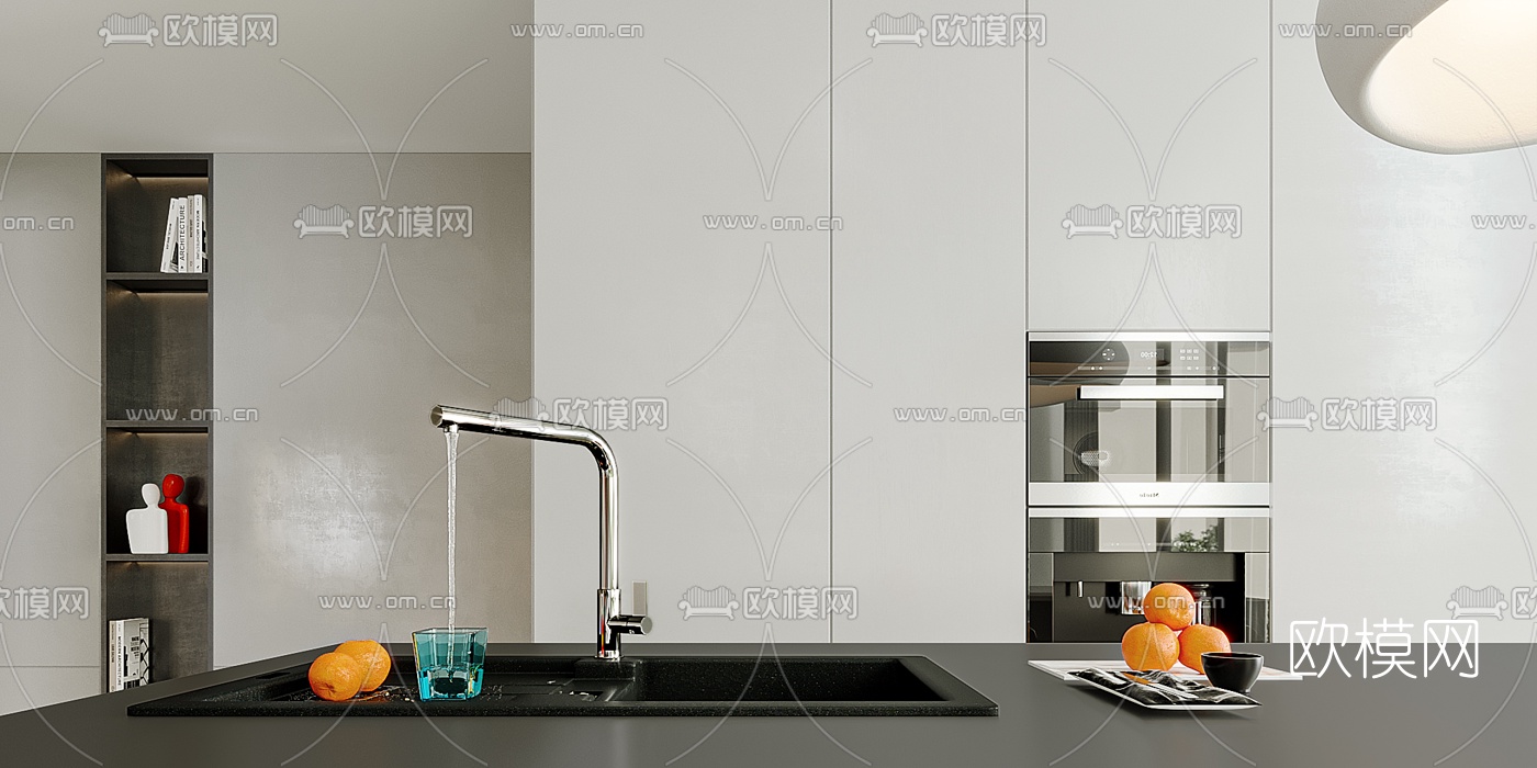 现代别墅客厅3d模型
