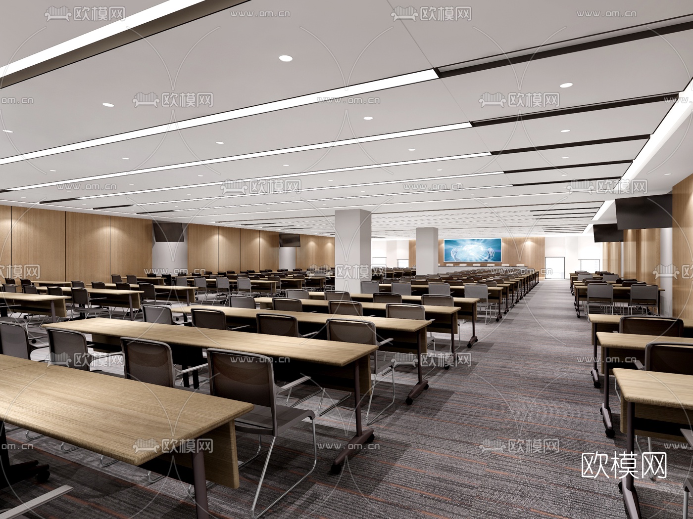 现代酒店会议室报告厅3d模型