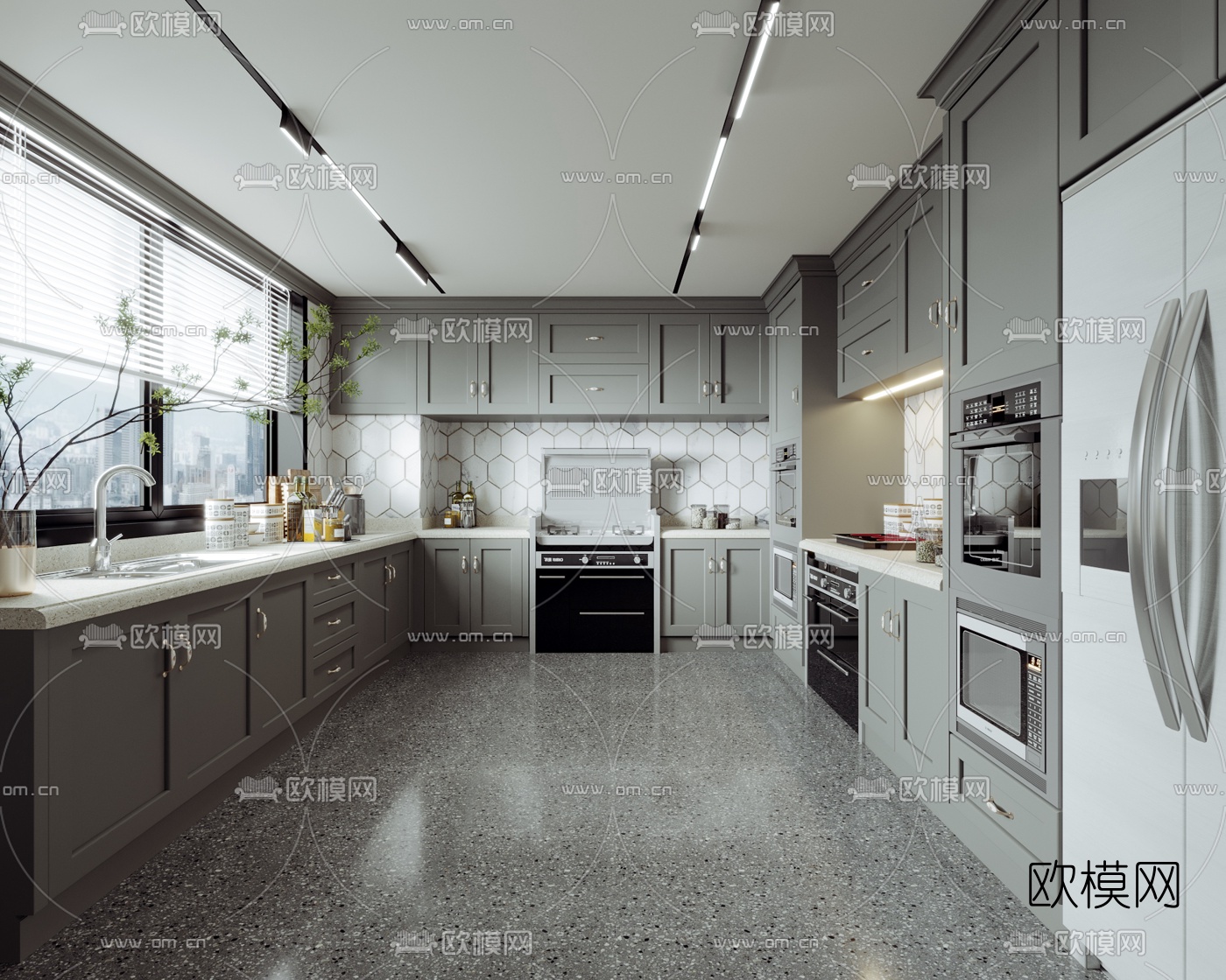 北欧整装厨房3d模型