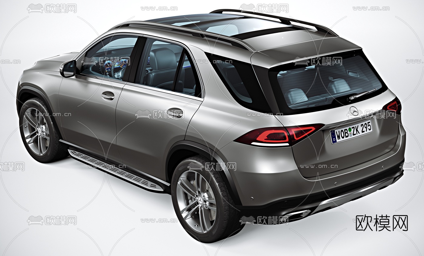 现代奔驰GLE汽车3d模型下载（渲染图3）