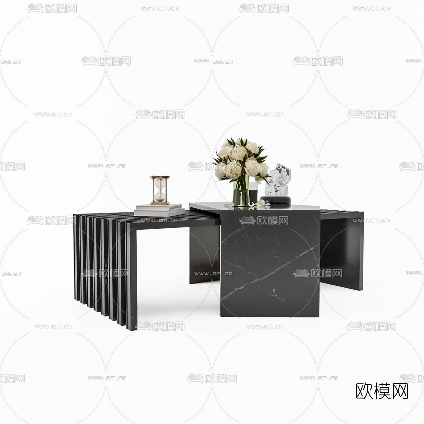 现代轻奢茶几3d模型