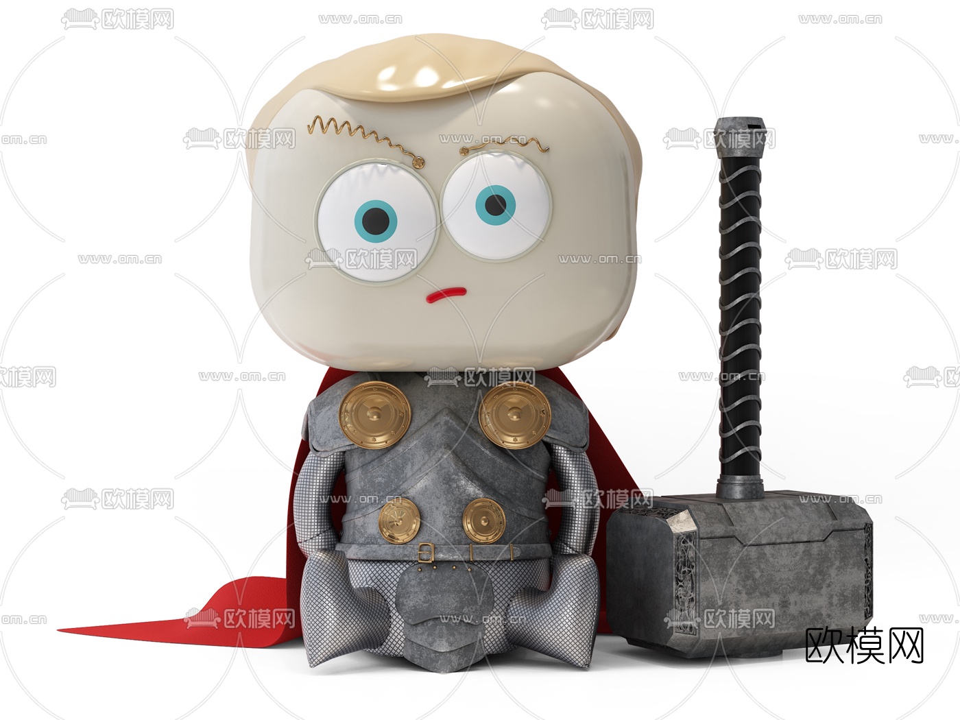 现代雷神公仔玩具3d模型下载