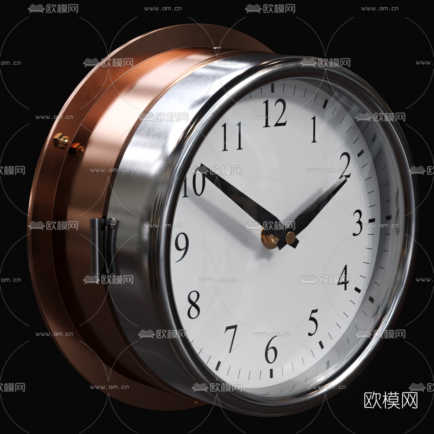 工业风金属挂钟3d模型