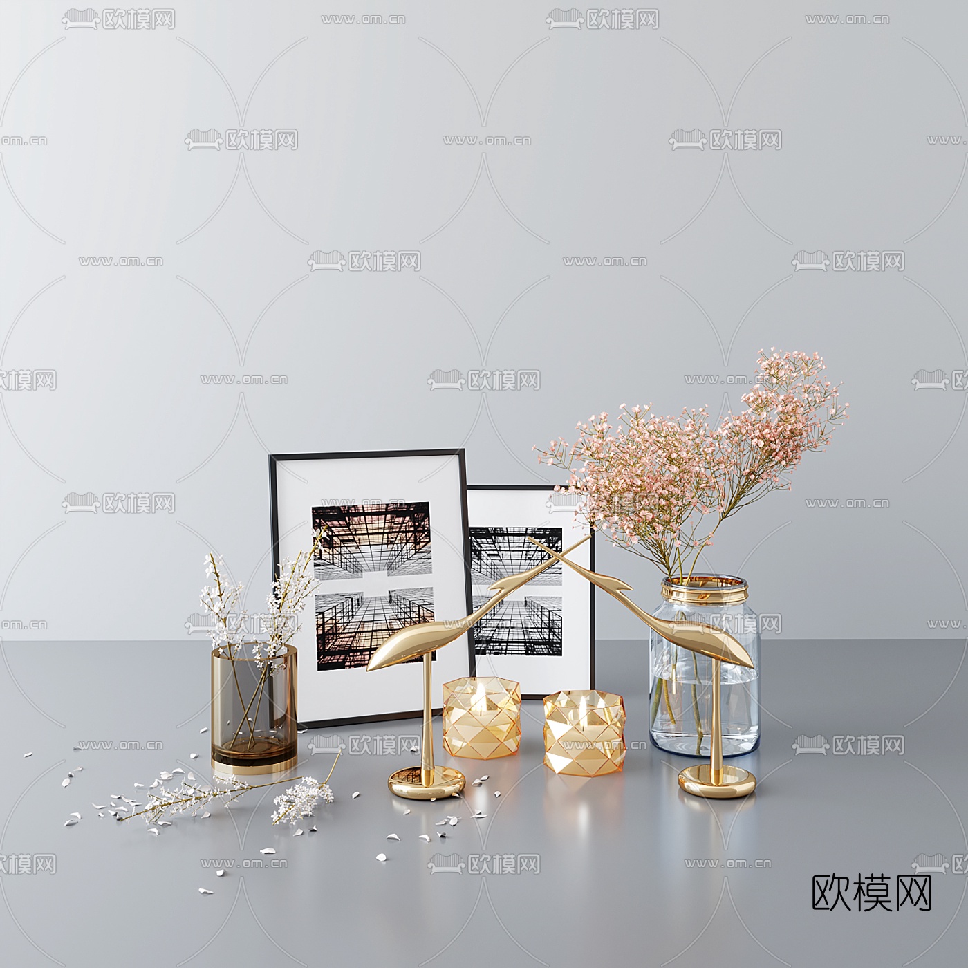 现代花瓶装饰摆件免费3d模型