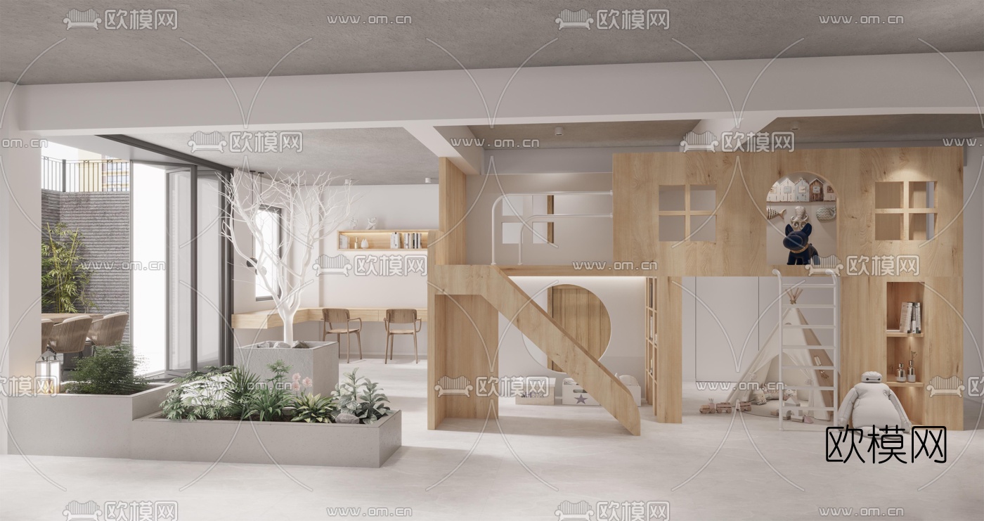 北欧儿童娱乐互动室3d模型下载