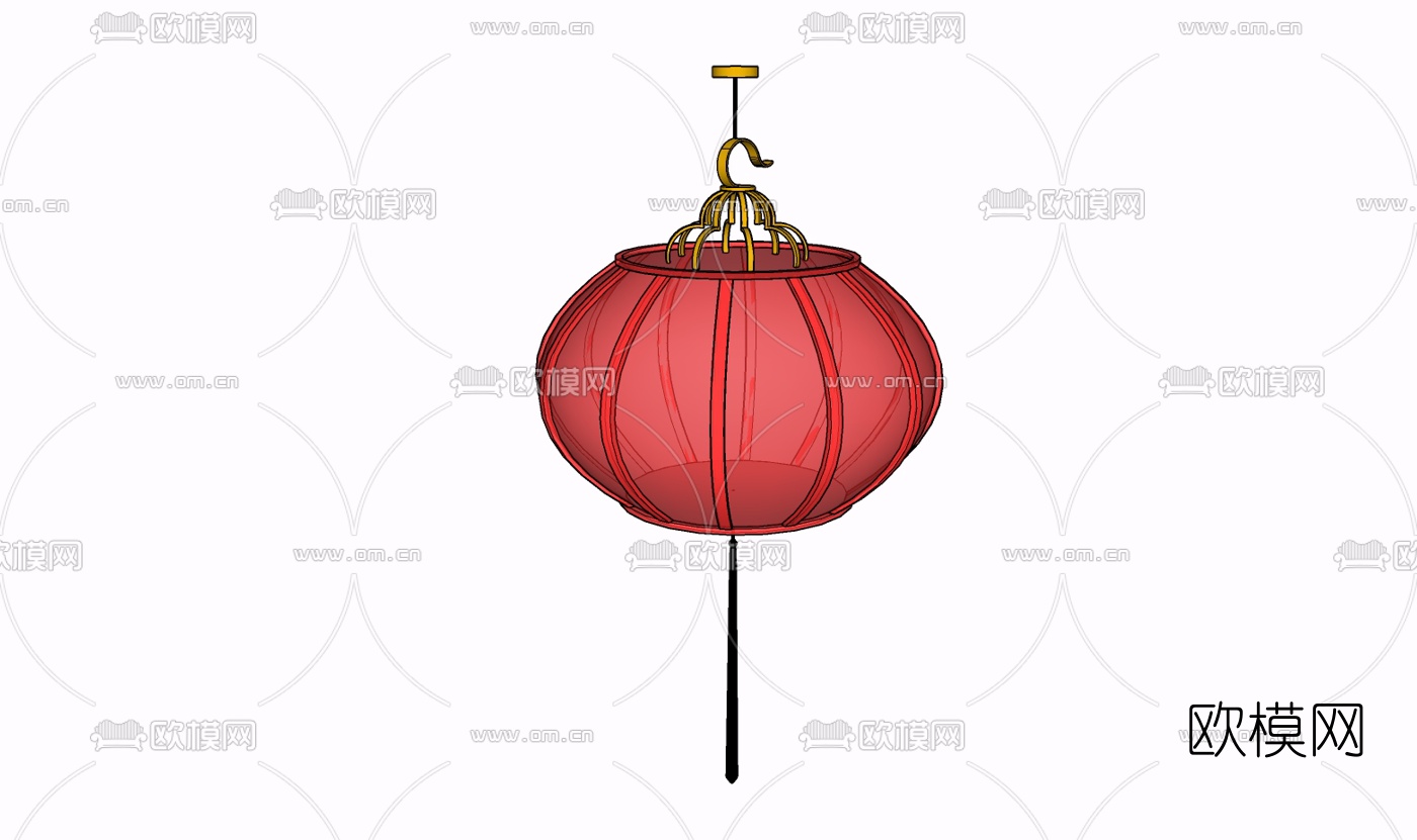 新中式灯笼免费su模型下载