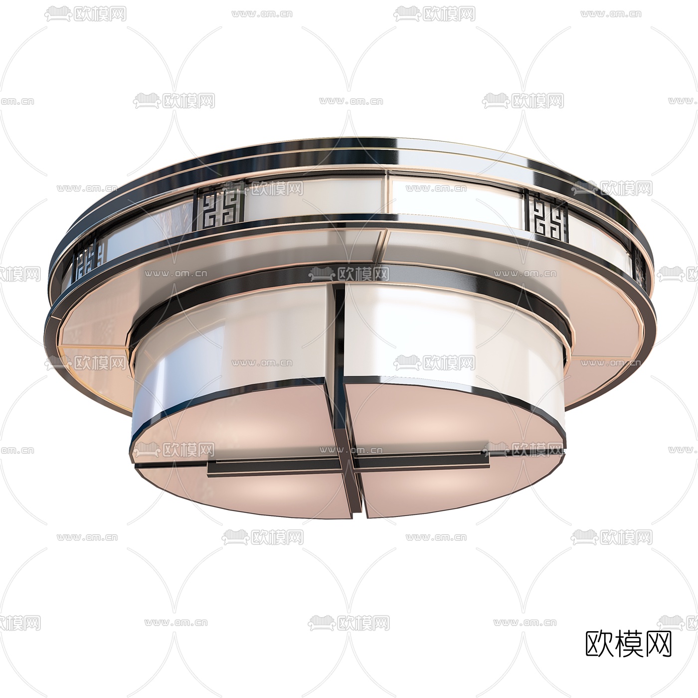 新中式轻奢吸顶灯3d模型