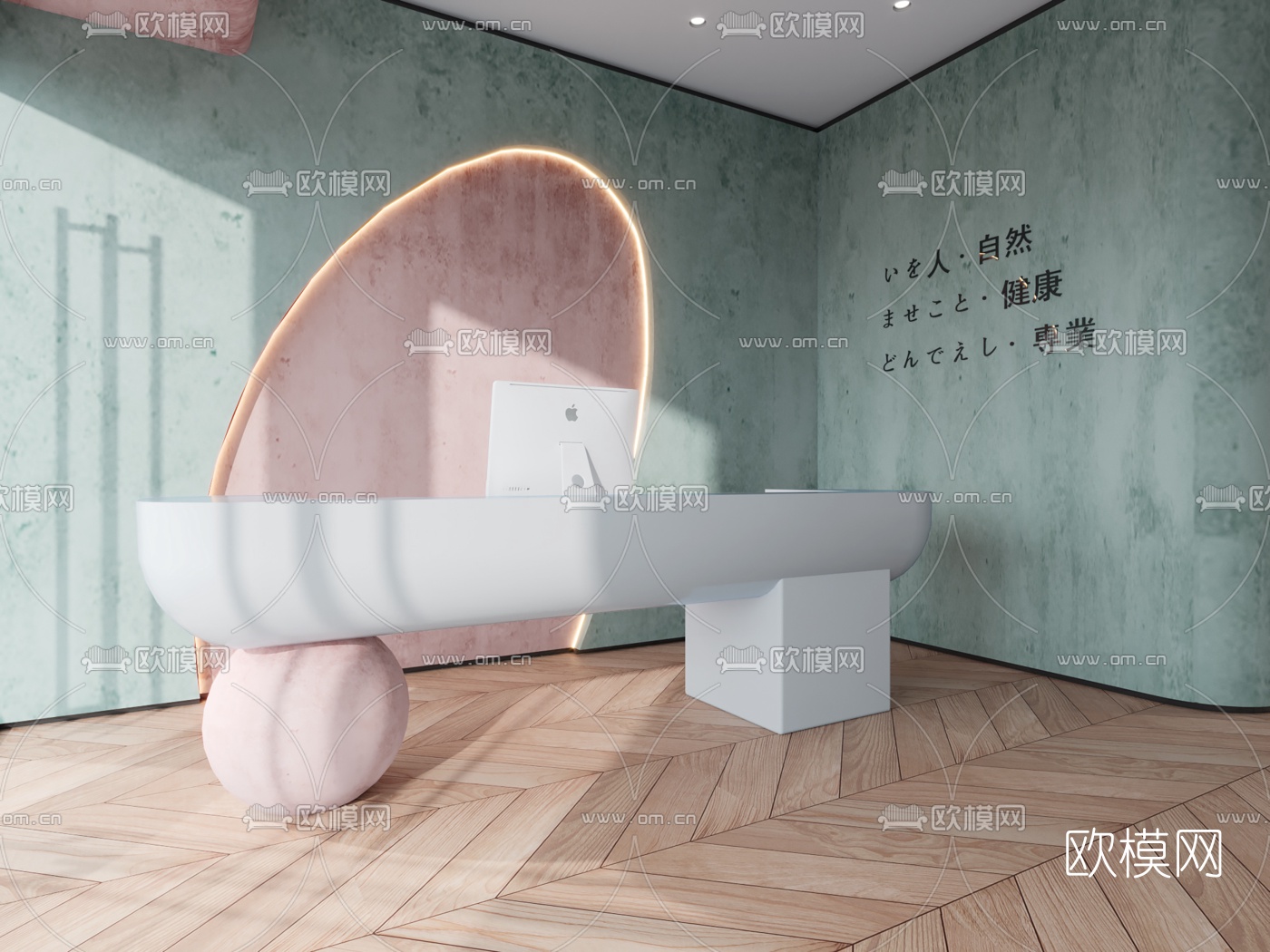 现代瑜伽普拉提健身房3d模型