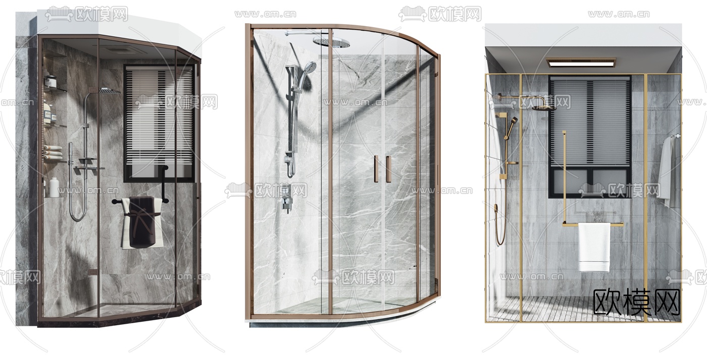现代淋浴间3d模型下载