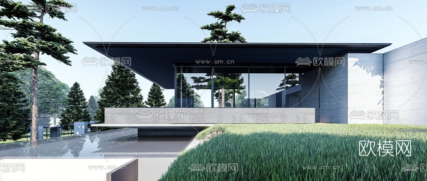 新中式茶餐厅su模型