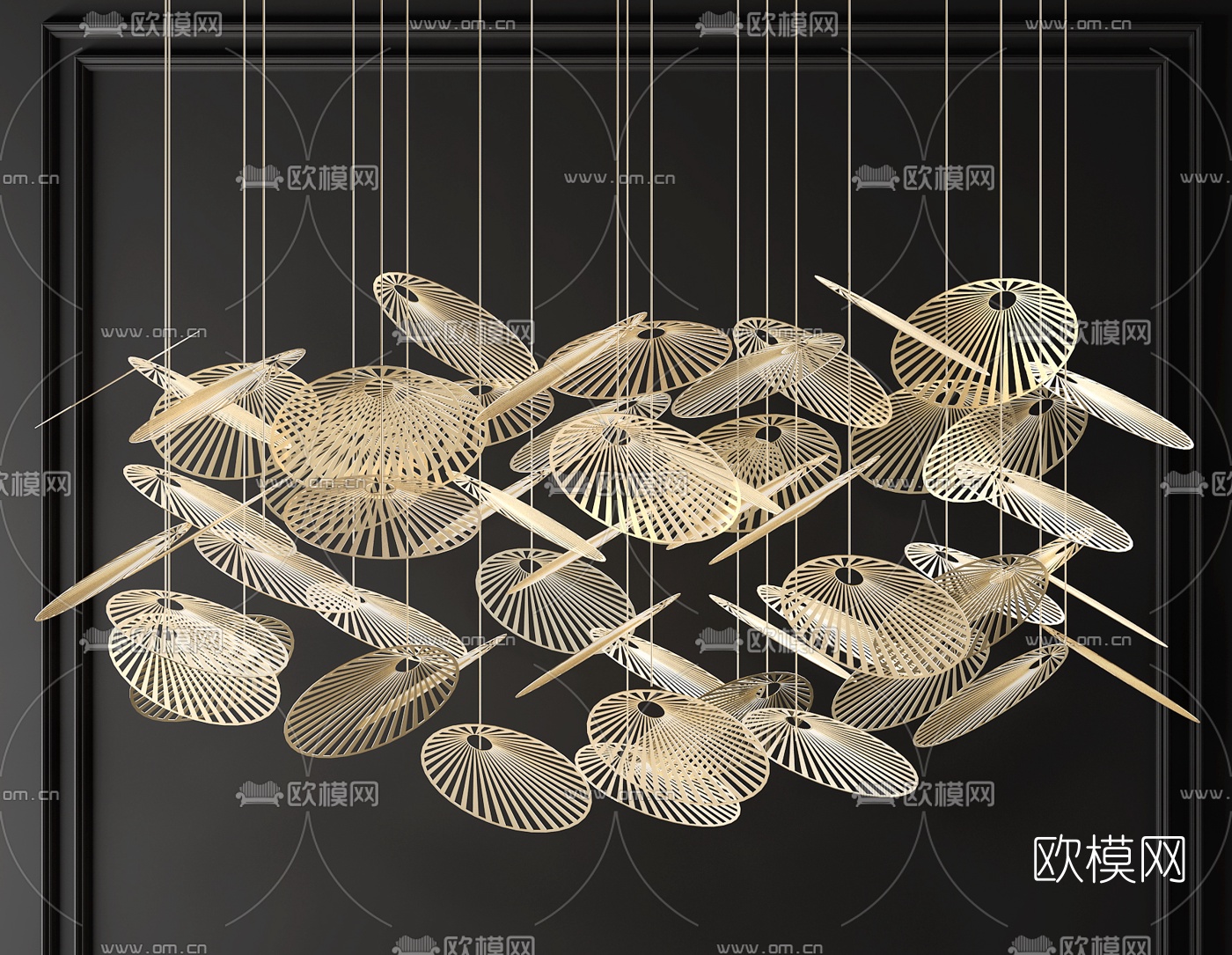 东南亚装饰吊灯3d模型