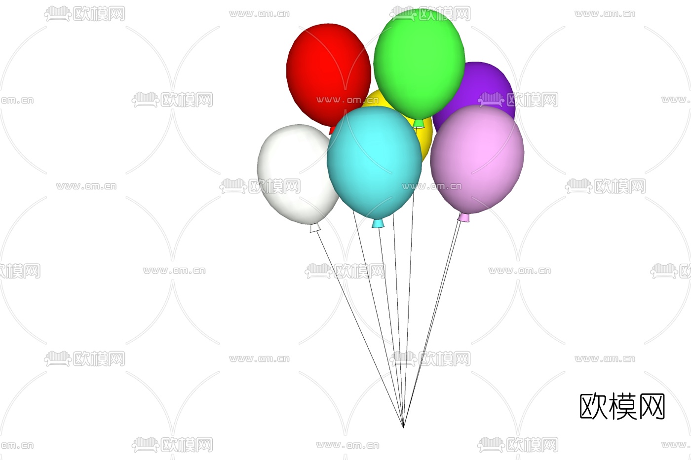 现代气球免费su模型下载