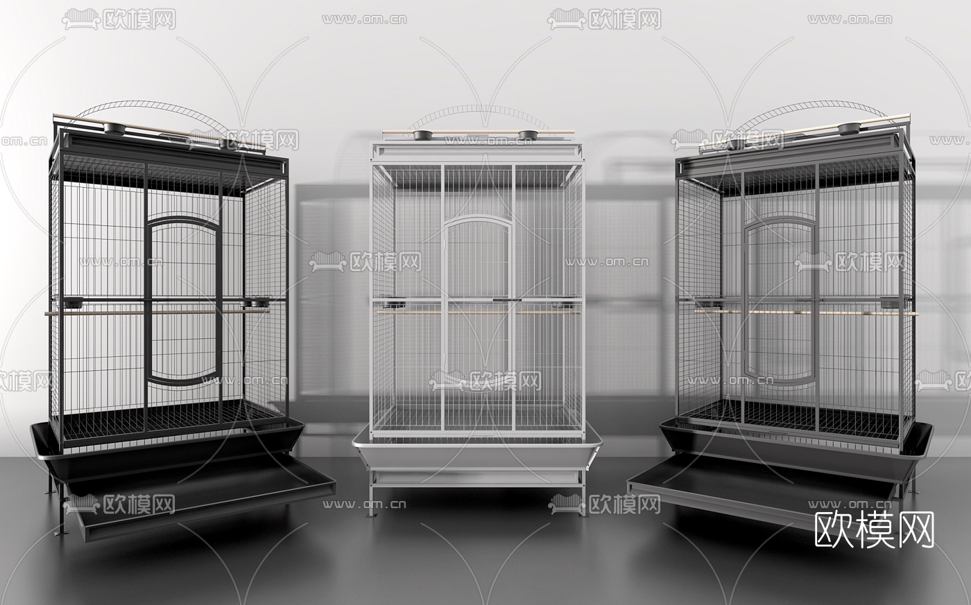 现代鸟笼宠物笼子3d模型