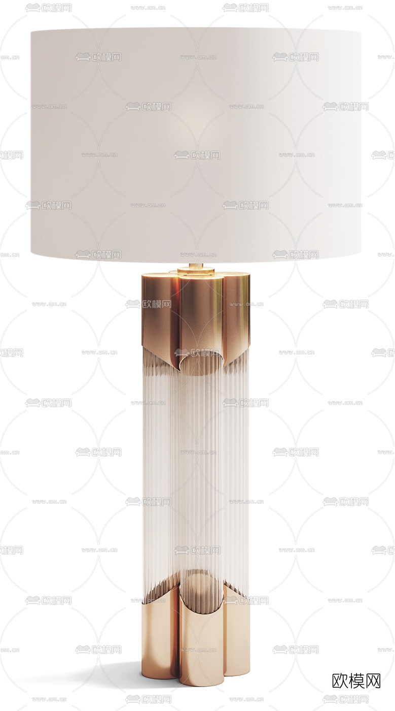 现代轻奢台灯3d模型下载（渲染图3）