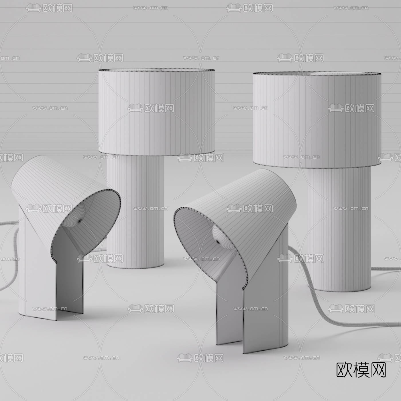 北欧极简台灯3d模型下载（渲染图4）