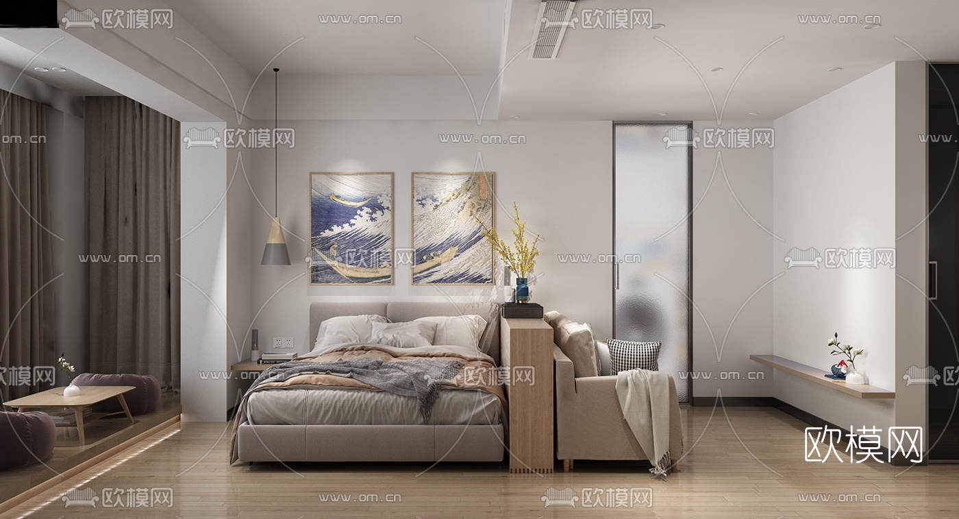 现代公寓免费3d模型下载（渲染图1）