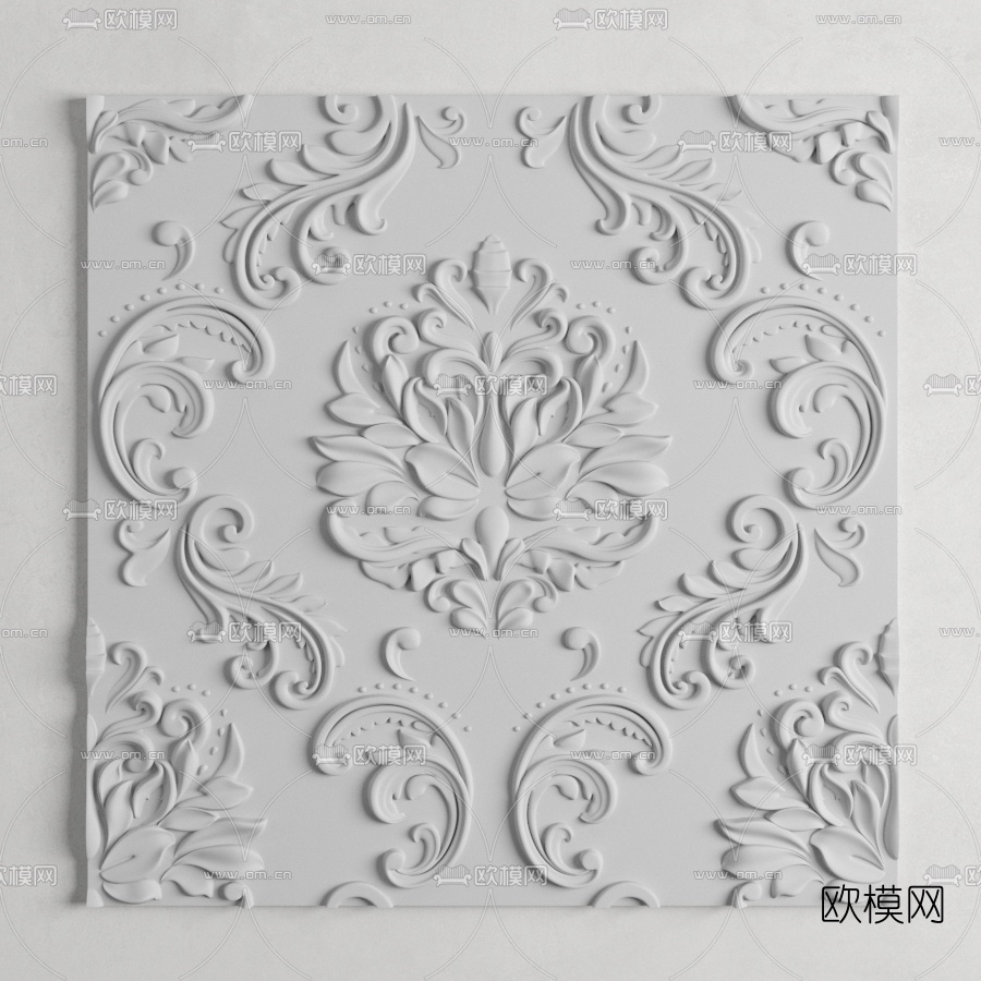 欧式石膏雕花构件浮雕3d模型