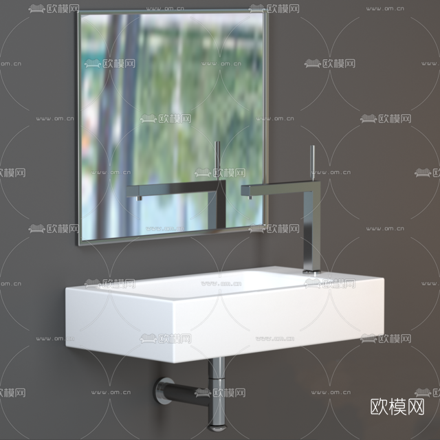 现代洗手台免费3d模型