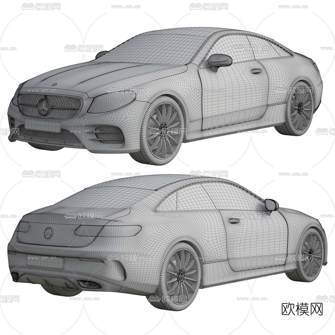 现代梅赛德斯奔驰汽车3d模型下载（渲染图4）