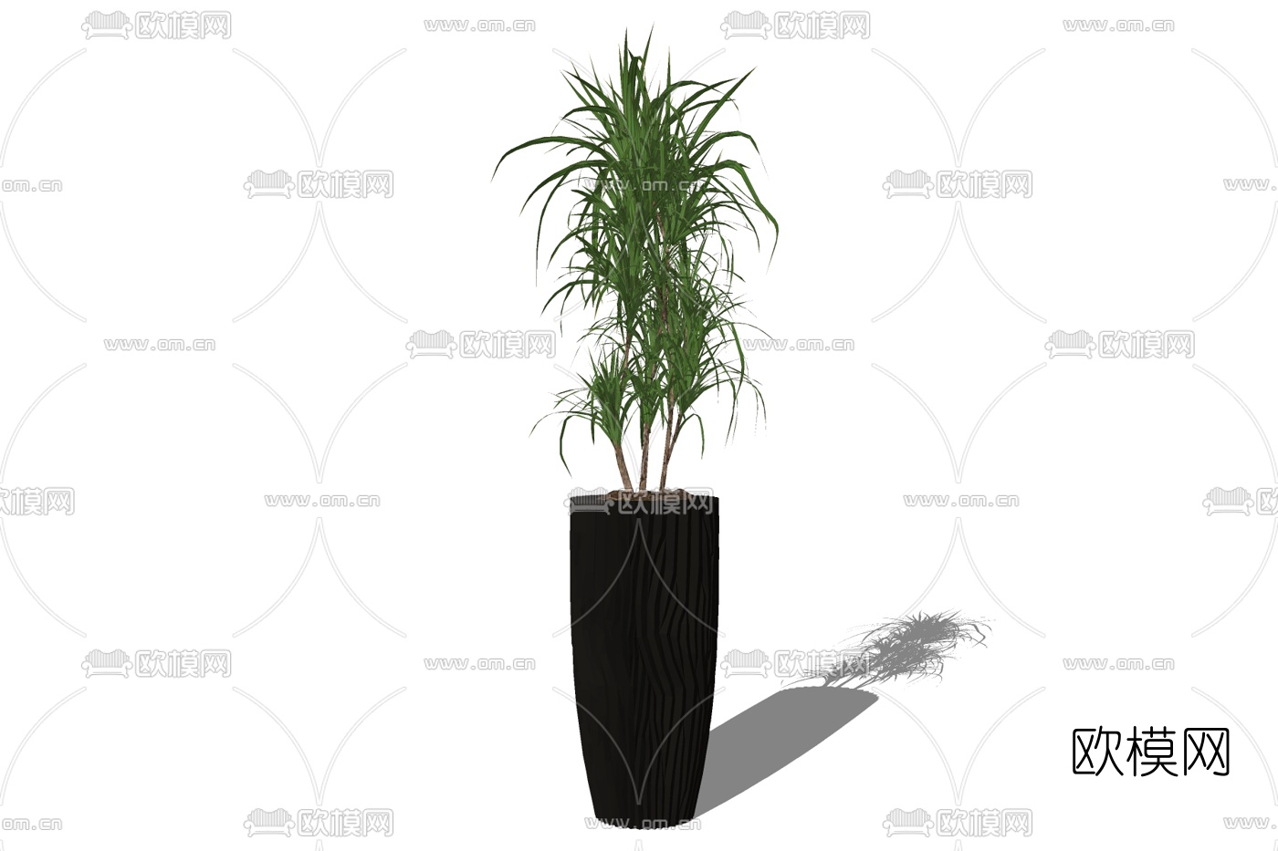 现代绿植盆栽su模型