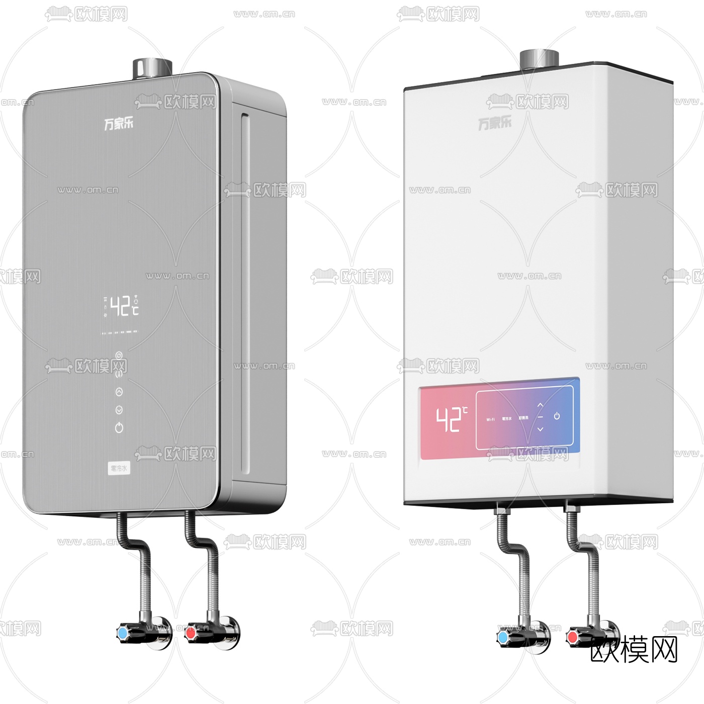 现代挂炉热水器3d模型