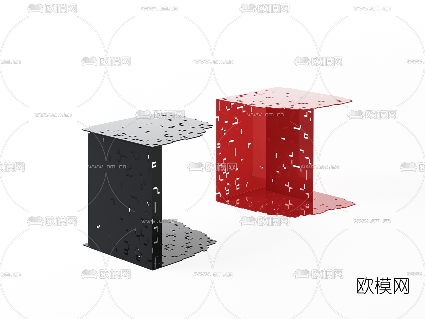 B&B Italia 现代个性创意角几边几3d模型下载