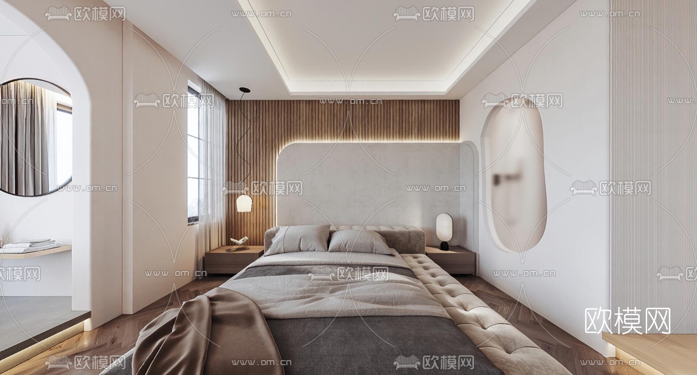 现代酒店套房cr全景3d模型