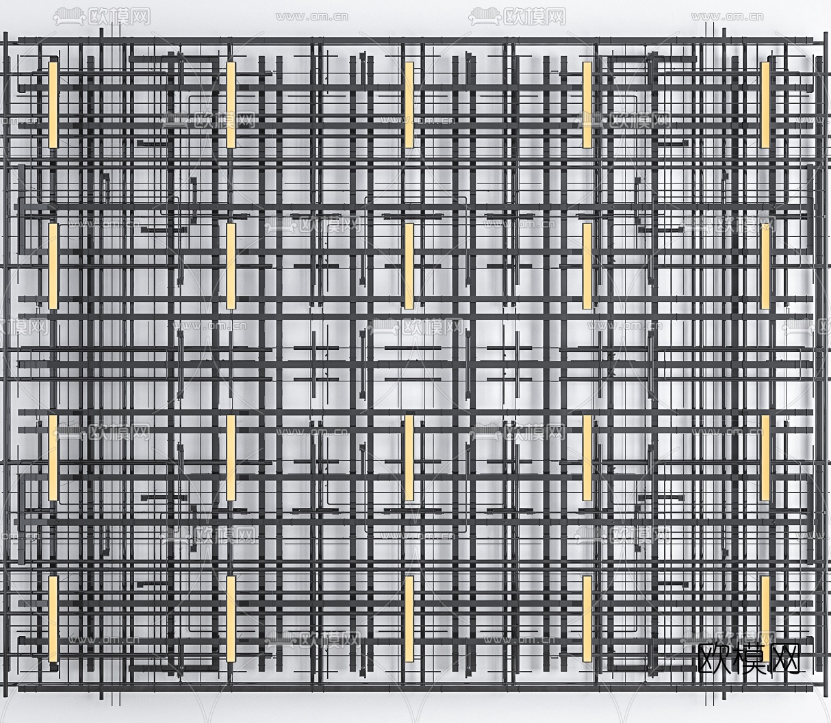 工业风通风管线槽线管3d模型下载