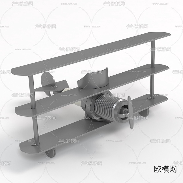 现代金属飞机模型免费3d模型
