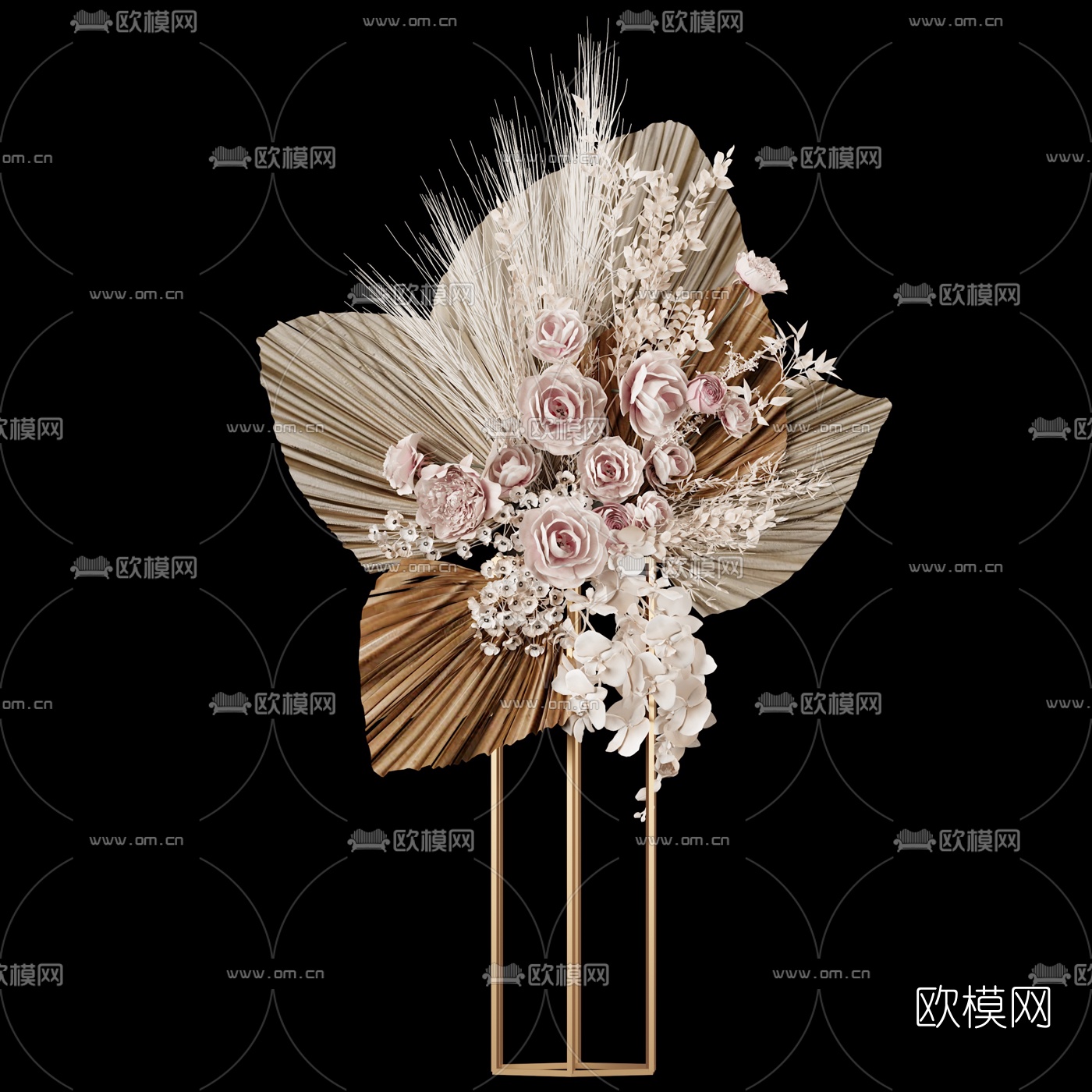 现代花艺插花3d模型