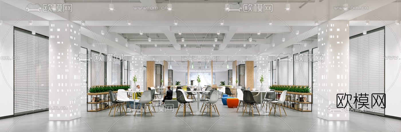 现代会议室休息区3d模型下载（渲染图4）