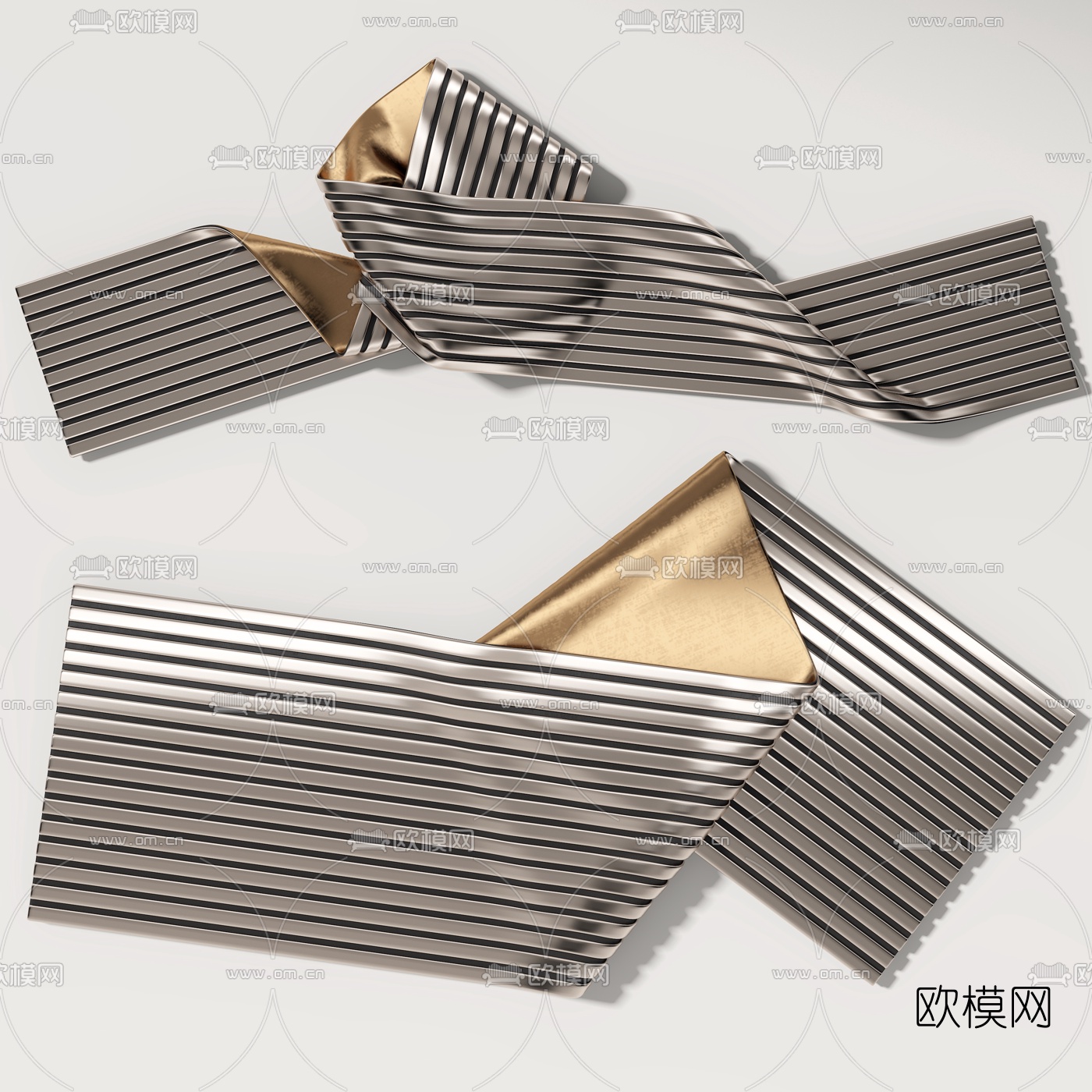 现代立体不规则挂件3d模型下载