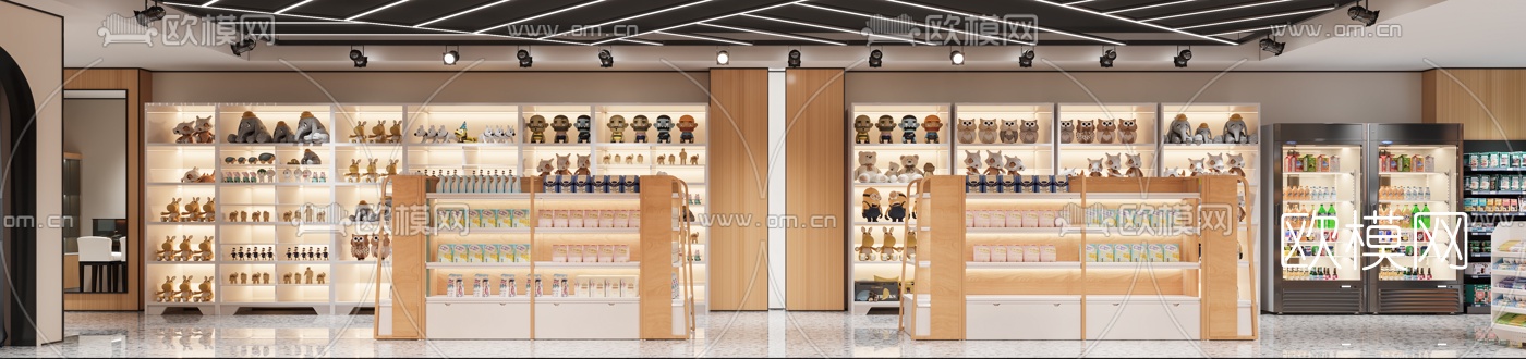 现代玩偶玩具店3d模型
