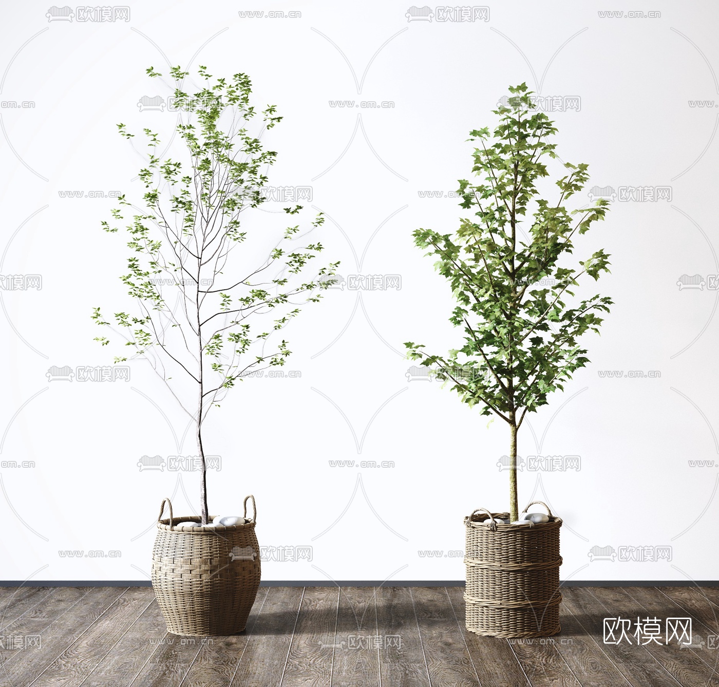 北欧绿植盆栽3d模型下载