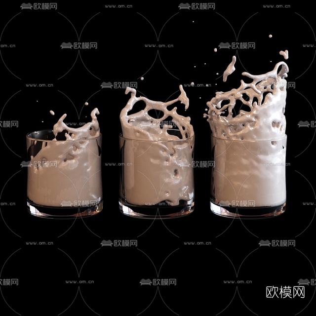 现代奶茶杯免费3d模型下载