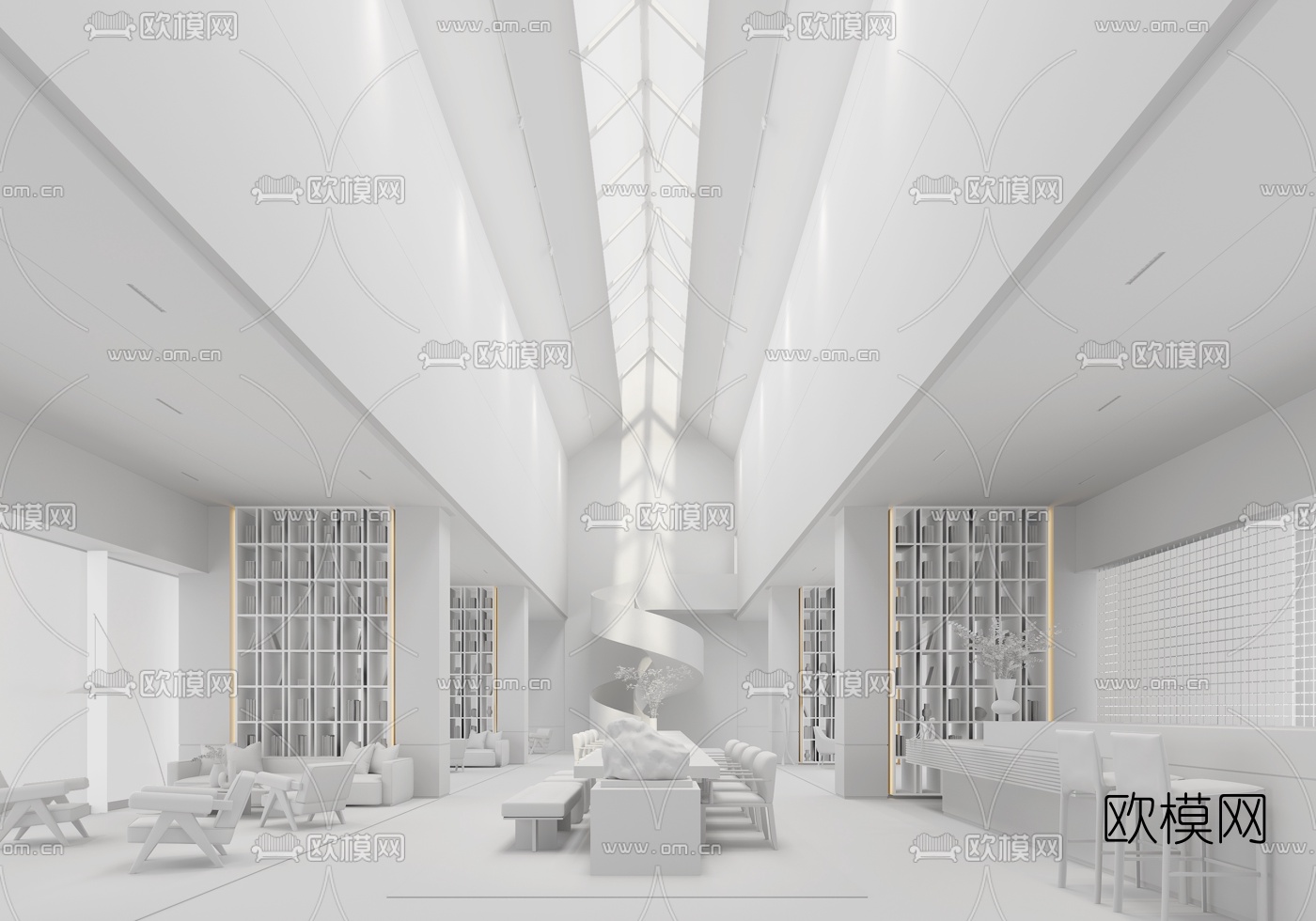 之恩设计 江南壹品售楼处3d模型下载（渲染图2）