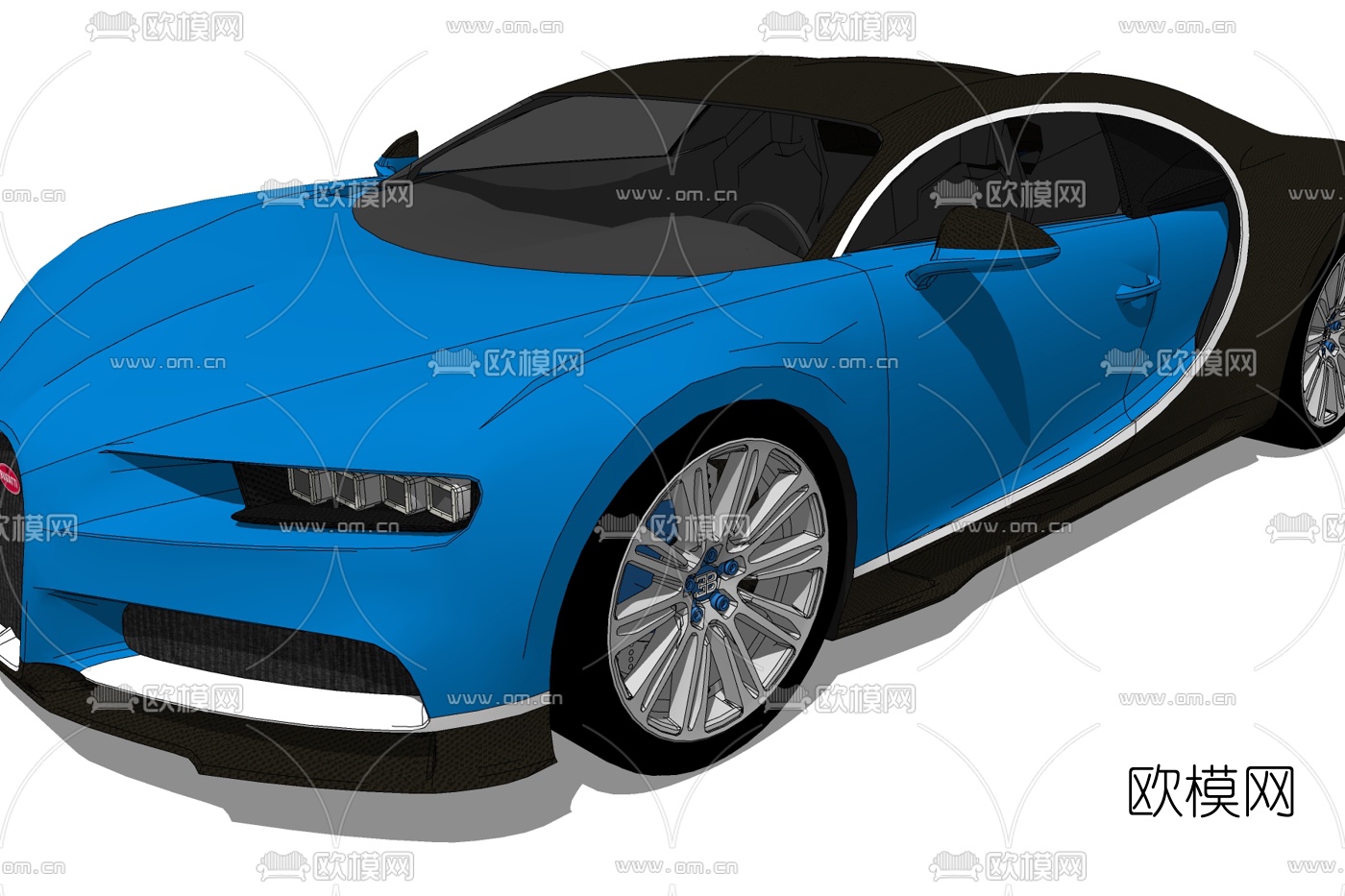 现代跑车免费su模型下载