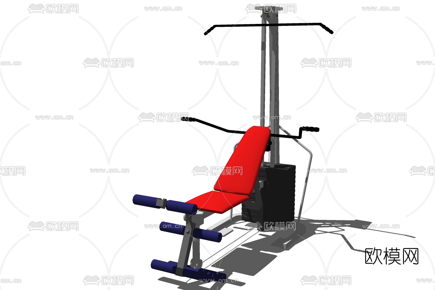 现代健身器材su模型下载