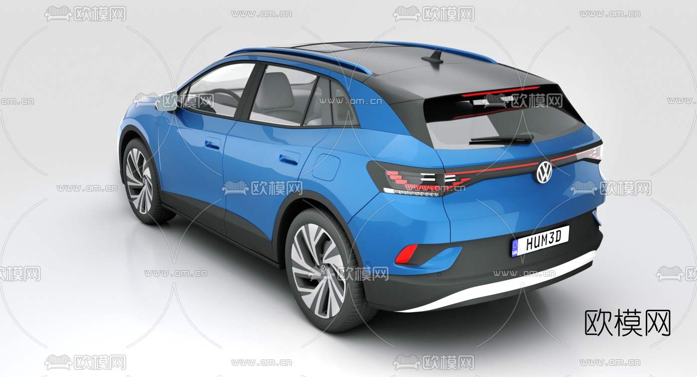 现代大众电动汽车3d模型