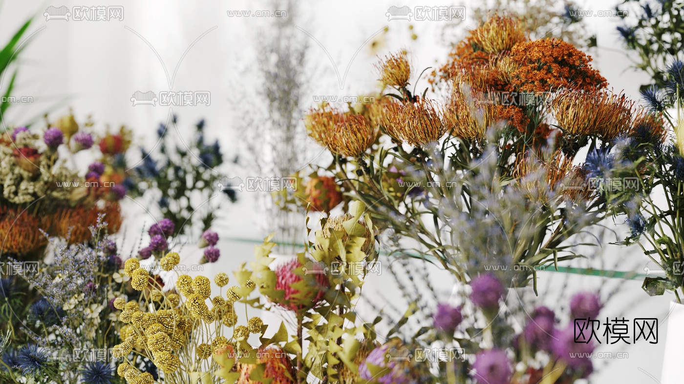 现代花瓶花艺3d模型