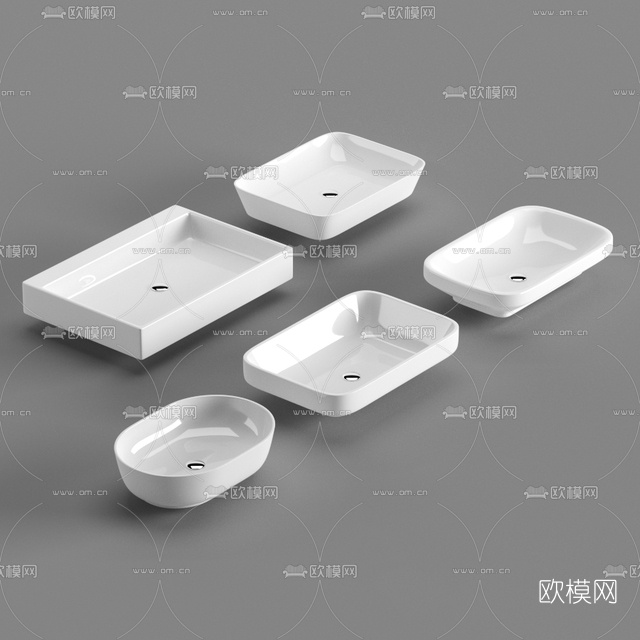 现代洗手台免费3d模型