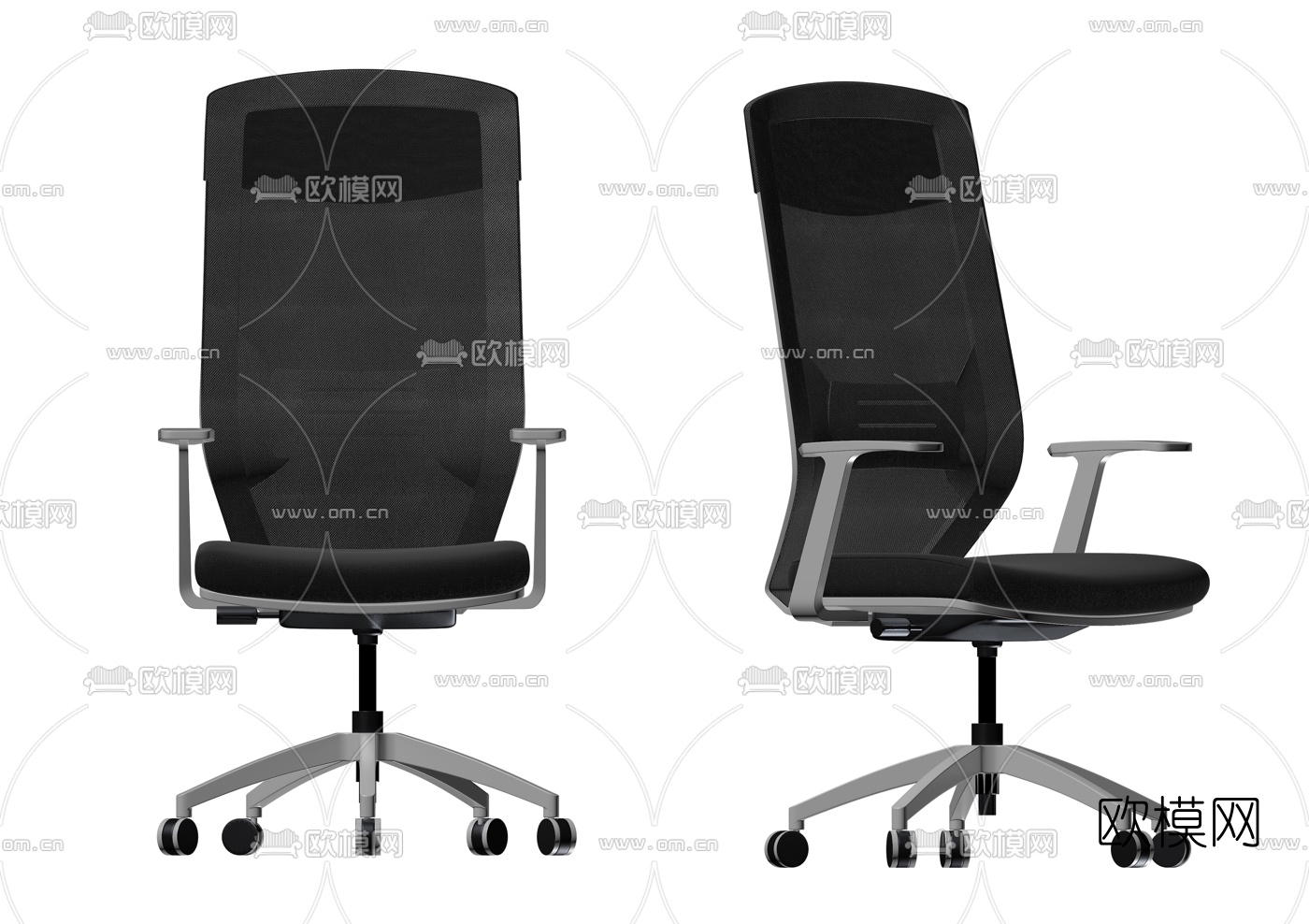 现代旋转办公椅su模型下载（渲染图1）