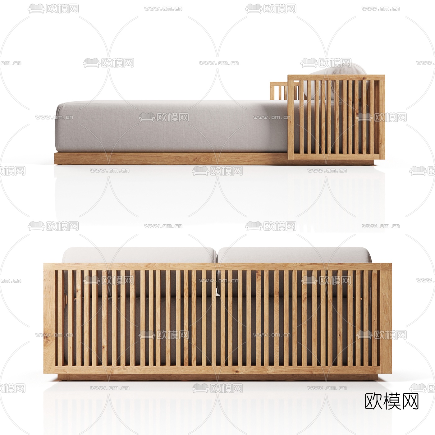 北欧布艺贵妃椅3d模型