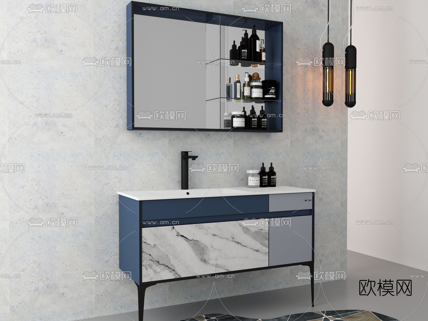 现代浴室柜3d模型