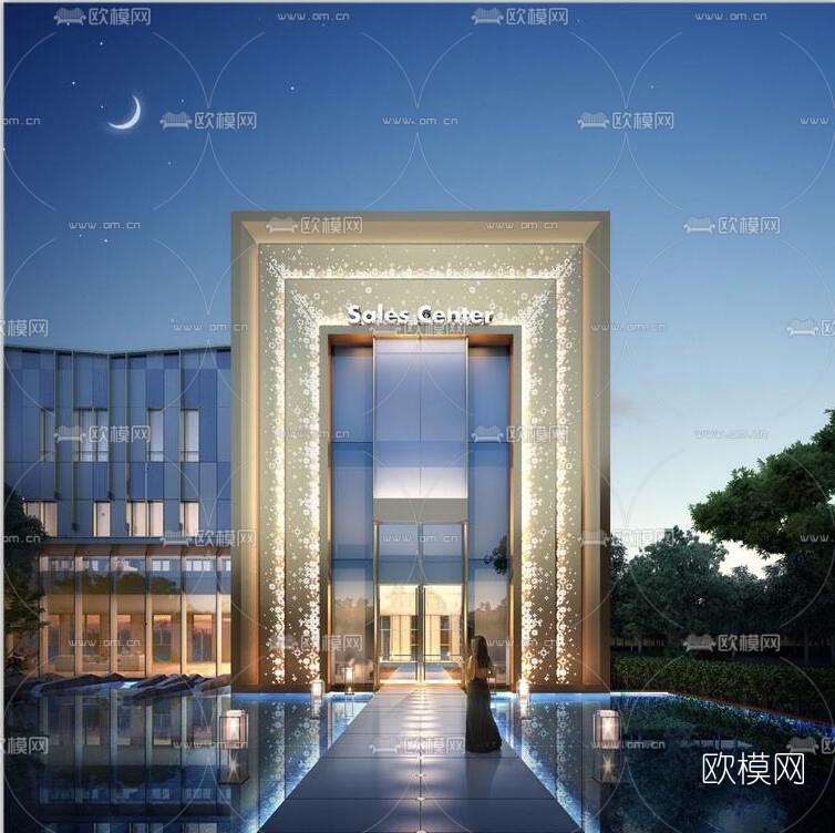 现代售楼处su模型